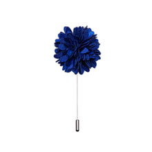 Cobalt Blue Floral Lapel Pin