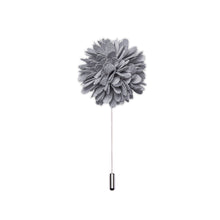  Silver Grey Floral Lapel Pin Brooch