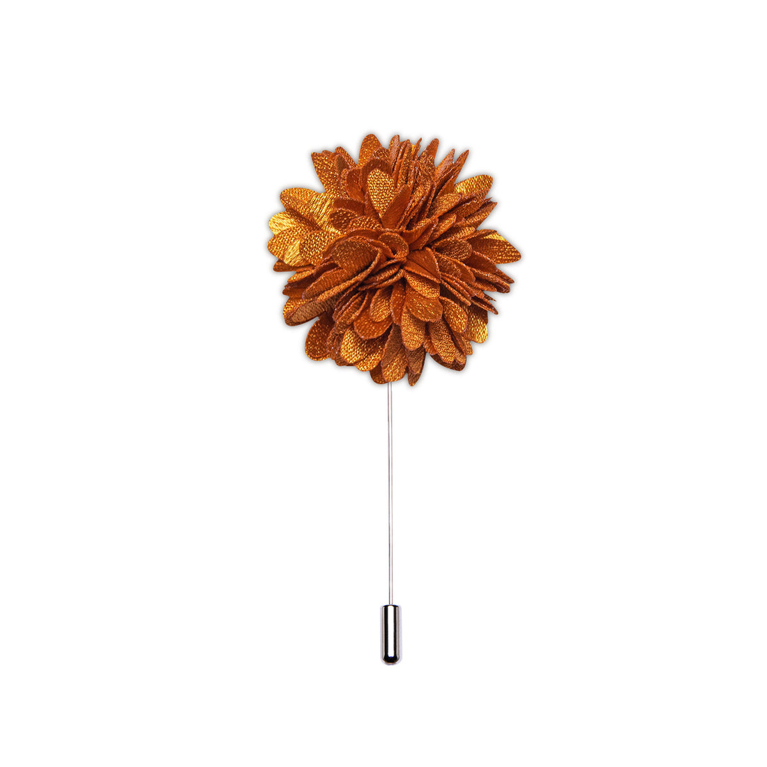 Carrot Orange Floral Lapel Pin Brooch