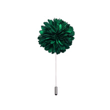 Jade Green Floral Lapel Pin Brooch