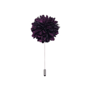 Dark Purple Floral Lapel Pin Brooch