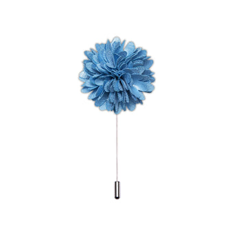  Baby Blue Floral Lapel Pin Brooch