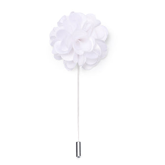 Luxury White Floral Lapel Pin