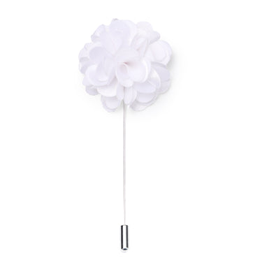 Luxury White Floral Lapel Pin
