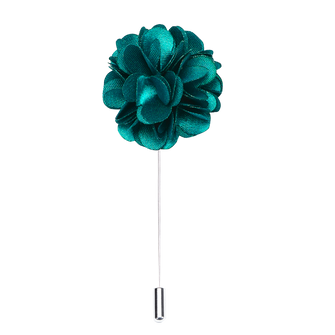 Luxury Green Floral Lapel Pin