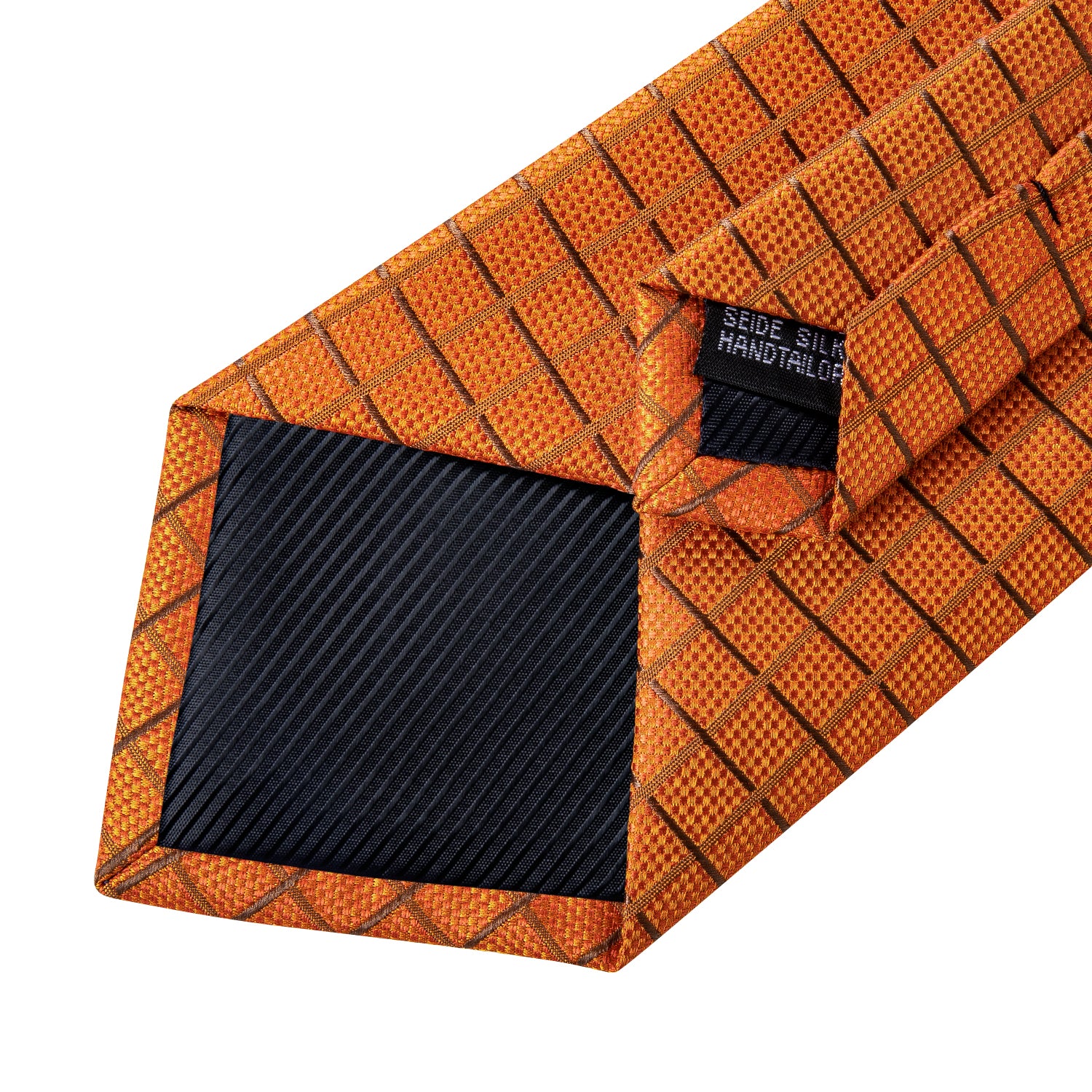burnt orange tie handkerchief cuff links set