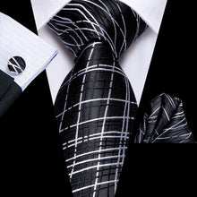 Novelty Black Tie Handkerchief Cufflinks Set (448527499306)