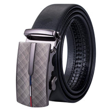 Dibangu Luxury Square Metal Automatic Buckle Black Mens Leather Belt ...