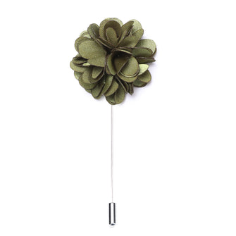 Luxury Green Flower Lapel Pin
