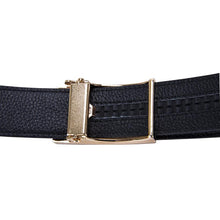 Simple Stylish Automatic Buckle Yellow Leather Belt (4667766407249)