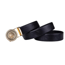 Fashion Automatic Buckle Black Leather Belt (4667739897937)