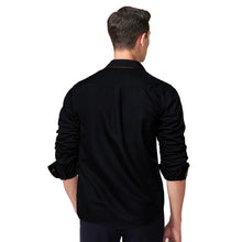 Dibangu Fashion Black Solid Long Sleeve Splicing Casual Shirt