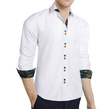 Dibangu White Plain Long Sleeve Shirt For Men