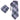 Attractive Men's  Gray Plaid Tie Pocket Square Cufflinks Set (1903615934506)