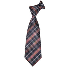 Brown Black Striped Mens Tie Pocket Square Cufflinks Set (1912934039594)