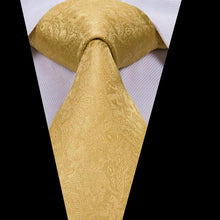 Gold Yellow Paisely Mens Tie