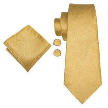 Gold Yellow Paisely Mens Tie