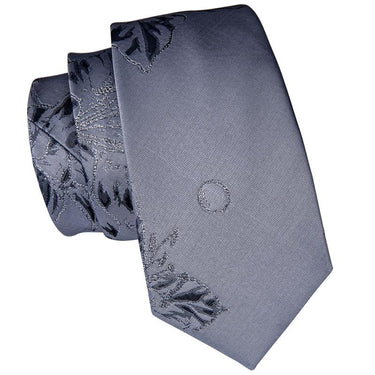 Grey Novelty Mens Tie Pocket Square Cufflinks Set (1914584268842)