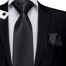 Black Solid Men's Tie
