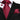 Red Novelty Men's Tie Pocket Square Cufflinks Set (1916644720682)