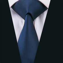 Blue Geometric Plaid Single Tie