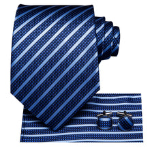  Blue Striped Silk Tie