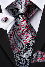 Special Gorgeous Paisley Tie Pocket Square Cufflinks Set