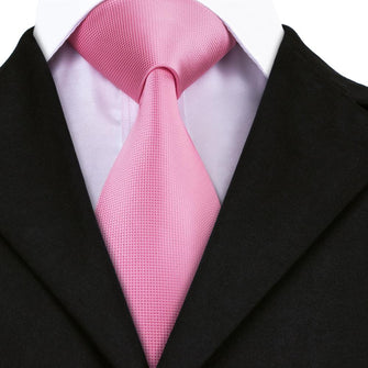 New Pink Solid Single Tie