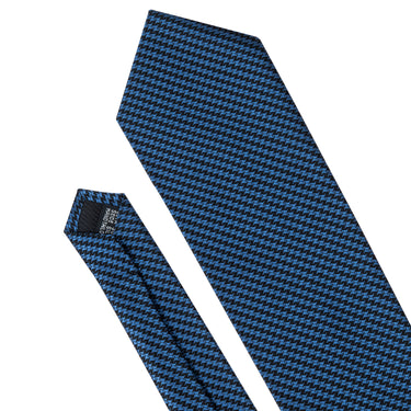 Men's Light Blue Striped Tie Pocket Square Set (1802952278058)