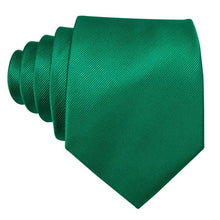 Green Solid Men's Tie Pocket Square Cufflinks Set (1924851695658)