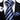Blue Striped Men's Tie Handkerchief Cufflinks Set (1931662655530)