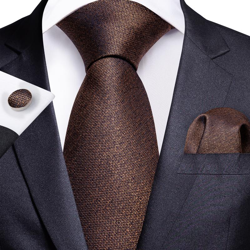brown silk tie