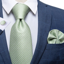 Polka Dot sage green tie suit for business