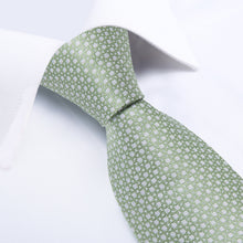 Cyan Green Novelty Men's Tie Handkerchief Cufflinks Clip Set (4690593906769)