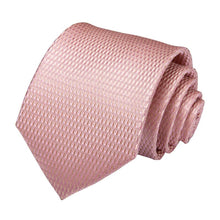 Orange Diamond Plaid Men's Tie Handkerchief Cufflinks Set (1965325320234)