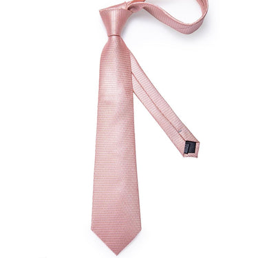 Orange Diamond Plaid Tie Handkerchief Cufflinks Clip Set (4619037474897)