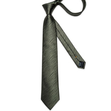 Dark Green Novelty Men's Tie Handkerchief Cufflinks Set (1967878504490)
