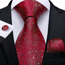 Red Green Novelty Tie Pocket Square Cufflinks Set (3954322309162)