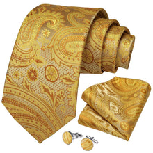Golden Yellow Paisley Tie