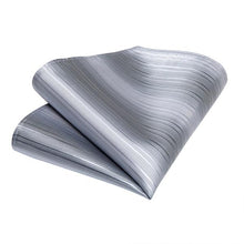 Dibangu Silver Solid Silk Pocket Square