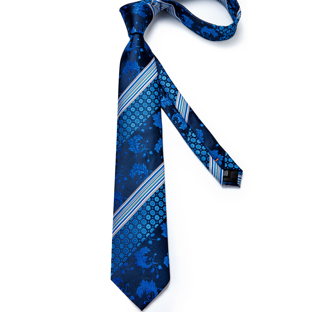 blue flower tie
