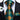 Teal Orange Plaid Men's Tie Handkerchief Cufflinks Set (4301100154961)