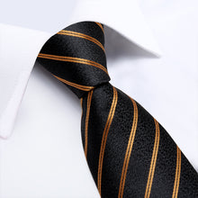 Black Gold Stripe Tie 