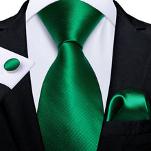 fashion mens silk striped dark emerald green tie pocket square cufflinks set