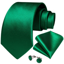 emerald green striped silk mens tie set for suit or shirt