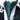 Teal  Black Floral  Silk Cravat Woven Ascot Tie Pocket Square Handkerchief Suit Set (4540672114769)