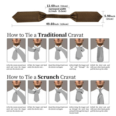 Golden Floral Silk Cravat Woven Ascot Tie Pocket Square Cufflinks With Tie Ring Set (4667816575057)