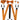 Novelty Orange Solid Brace Clip-on Men's Suspender with Bow Tie Set