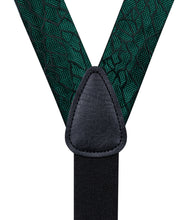 Black Texture Brace Clip-on Men's Suspender with Bow Tie Set