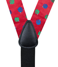 Red Polka Dots Brace Clip-on Men's Suspender with Bow Tie Set